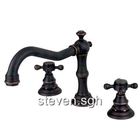 Oil Rubbed Bronze Widespread Faucet Mixer Tap 6021K  