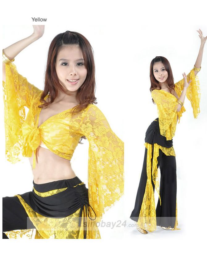 C91804 Belly Dance Lace Costume Top & Pants  