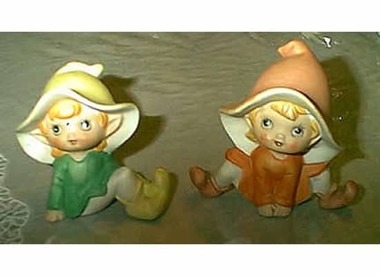 VINTAGE HOMCO PIXIES #5213 & #5615 SWEET BOYS & GIRLS  