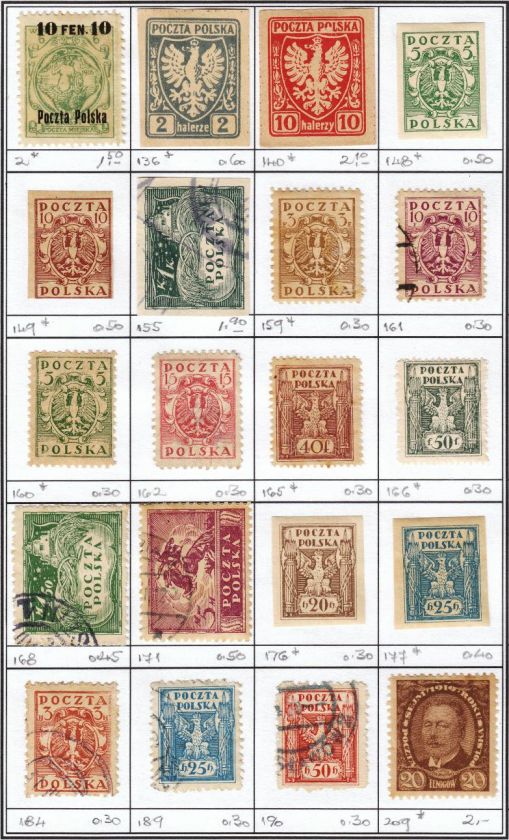 POLAND Collection 786 Different Stamps 1918/94  