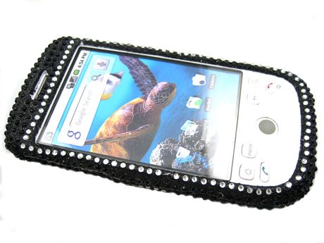 RHINESTONE BLING CRYSTAL FACEPLATE HARD SKIN CASE COVER HTC MY TOUCH 