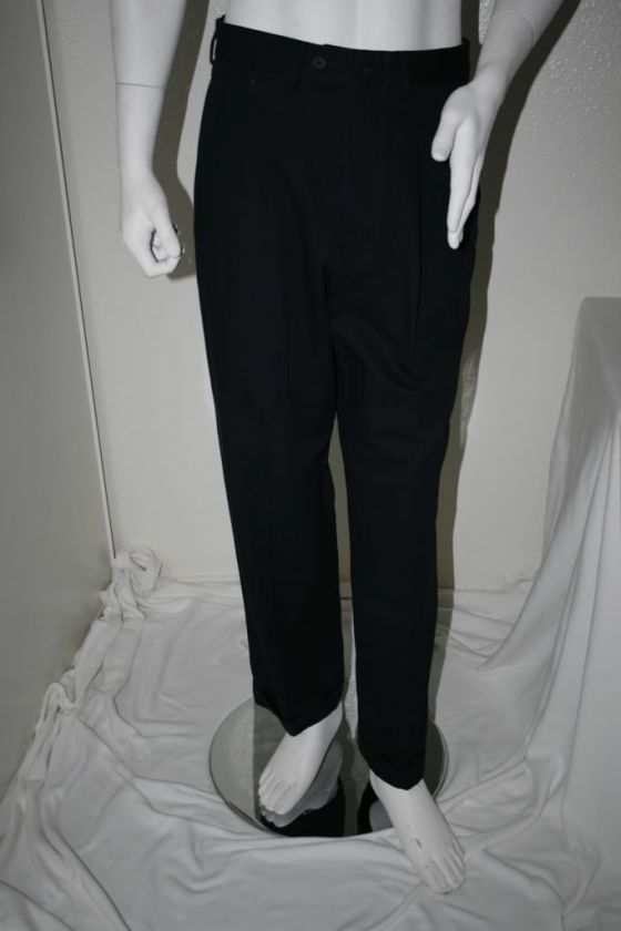 FACONNABLE Albert Goldberg Men Black SLACKS Pants Sz 32  