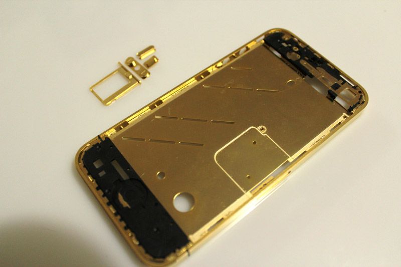 IPHONE 4 GOLD MIDFRAME ASSEMBLY BEZEL MID FRAME HOUSING  