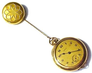   Antique Wristwatch w/ Retractable Brooch; 7 Jewels / 3/0s AS IS  