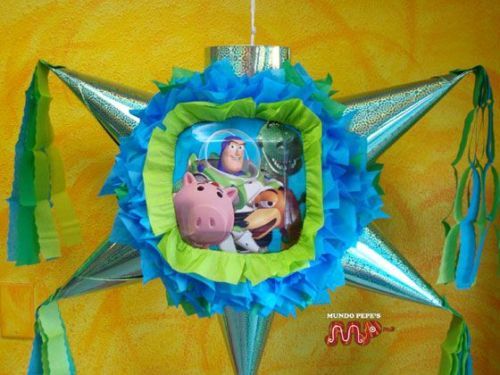 Pinata Buzz Light Year Toy Story Holds Candy Folk Art  