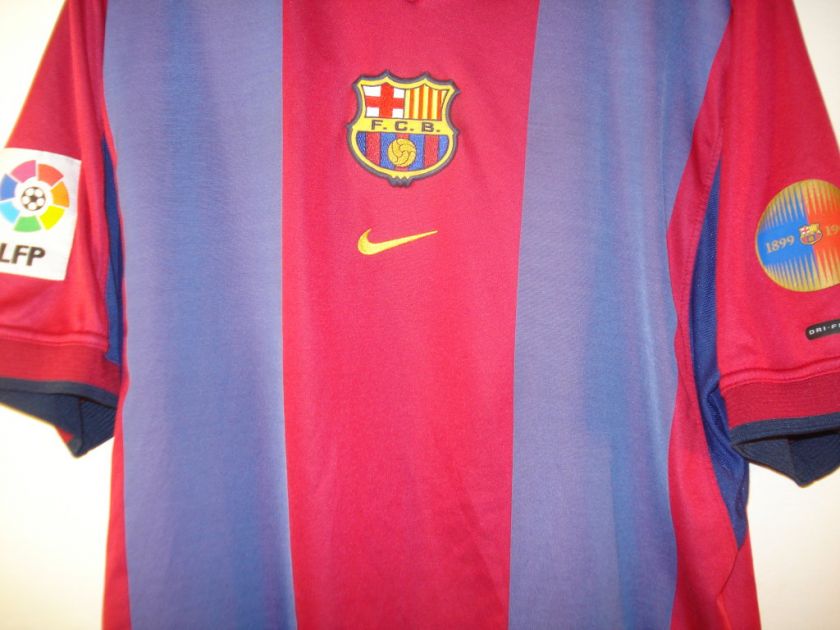   FCB Barcelona Spain LFP NIKE Soccer Centenary Jersey Football Shirt L