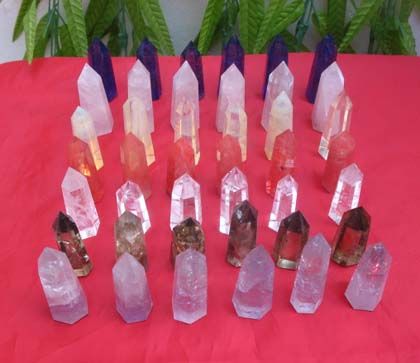 42 NATURAL Different QUARTZ CRYSTAL point  