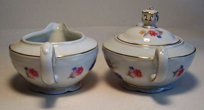 Zeh Scherzer CREAM & SUGAR Bavaria US Zone (1940’s)  