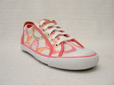 NIB COACH BARRETT MULTI CANVAS TENNIS SHOES SNEAKER 10M  