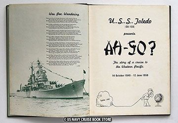 USS TOLEDO CA 133 WESTPAC CRUISE BOOK 1949 1950  