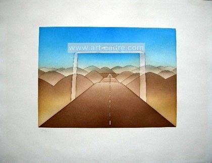 Jean Michel FOLON s/n Etching Far away a Road 1986  