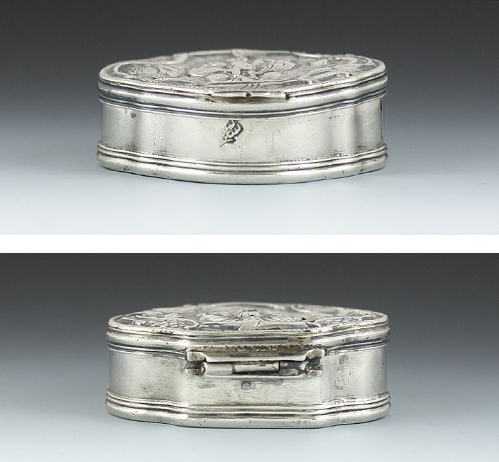 EUROPEAN 18th CENTURY 1750 SILVER SNUFF BOX  