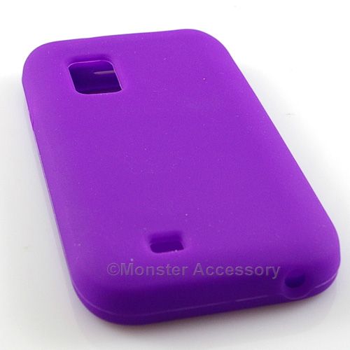 Purple Soft Gel Skin Case Cover Samsung Mesmerize i500  