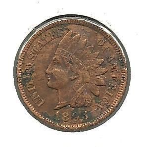 HIGH GRADE 1893 INDIAN HEAD CENT LIBERTY 3.5 DIAMOND  