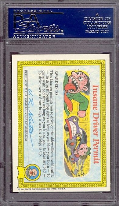 1985 Garbage Pail Kids 1st Series #18a Cranky Frankie PSA 10 *266701 