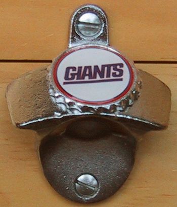 NEW YORK NY GIANTS Wall Mount Bottle Opener NFL NEW  