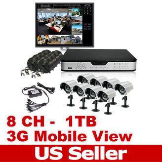 Camera Complete Surveillance Security DVR System 1TB  