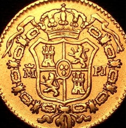 HISTORICAL $1 GOLD COIN 1776 SPANISH GOLD PIRATE TREASURE 1/2 ESCUDO 