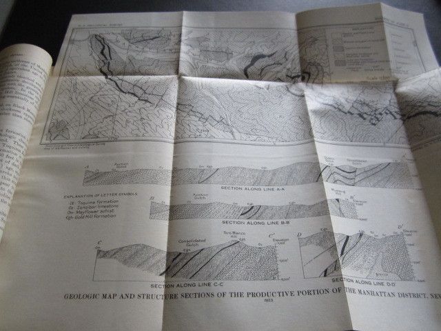 Old 1924 MANHATTAN District NEVADA   USGS MINING Book   Maps & Photos 