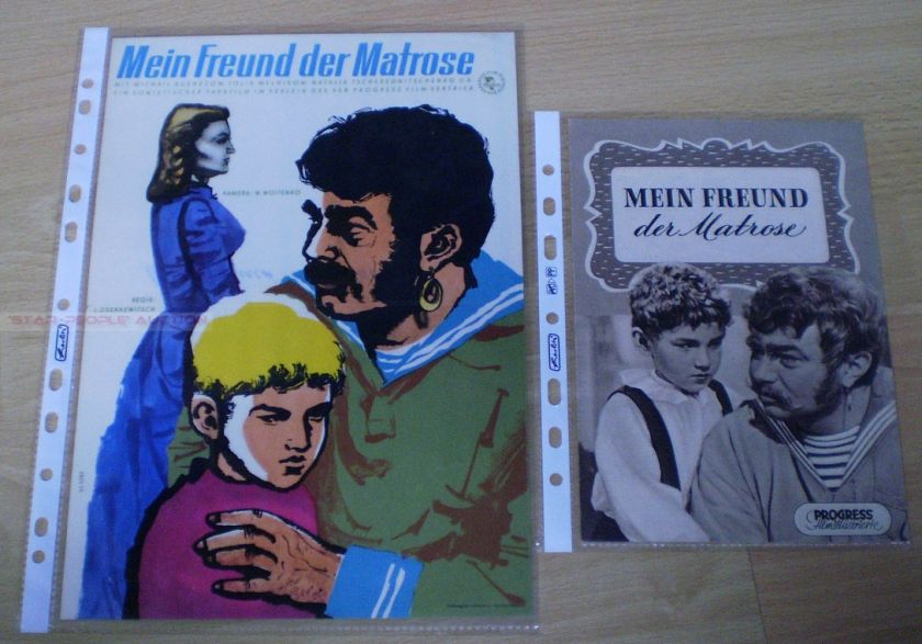 SOVIET MOVIE 1956   MEIN FREUND DER MATROSE * RARE EASTGERMAN POSTER 