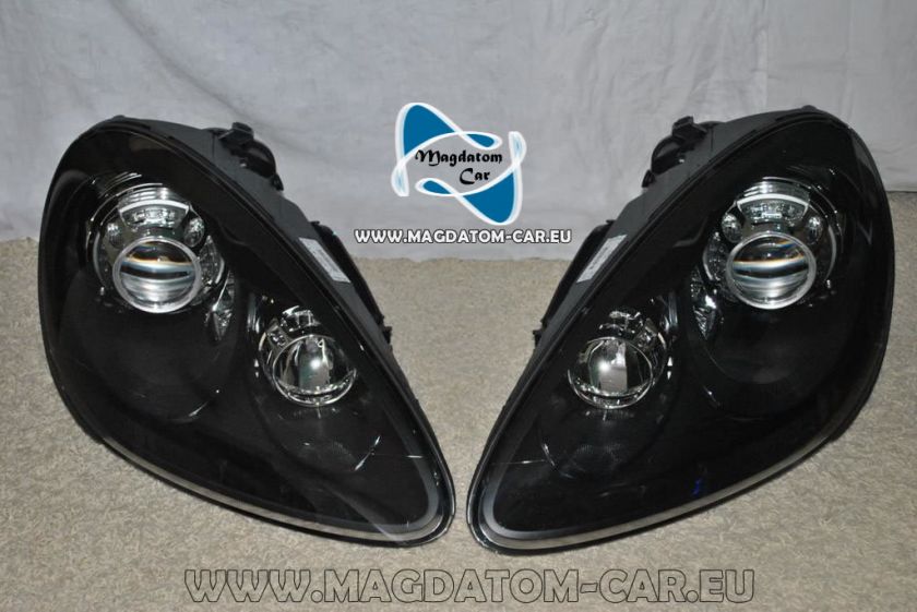 2X NEW XENON BIXENON LED HEADLIGHTS LIMITED EDITION BLACK PORSCHE 