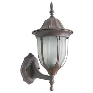 COBBLESTONE WITH FROST GLASS CAST ALUMINUM EXTERIOR WALL LIGHT FIXTURE 