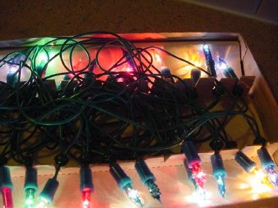 VINTAGE CHRISTMAS Twinkle lights in ORIG BOX Crystal Glow Gibraltar 