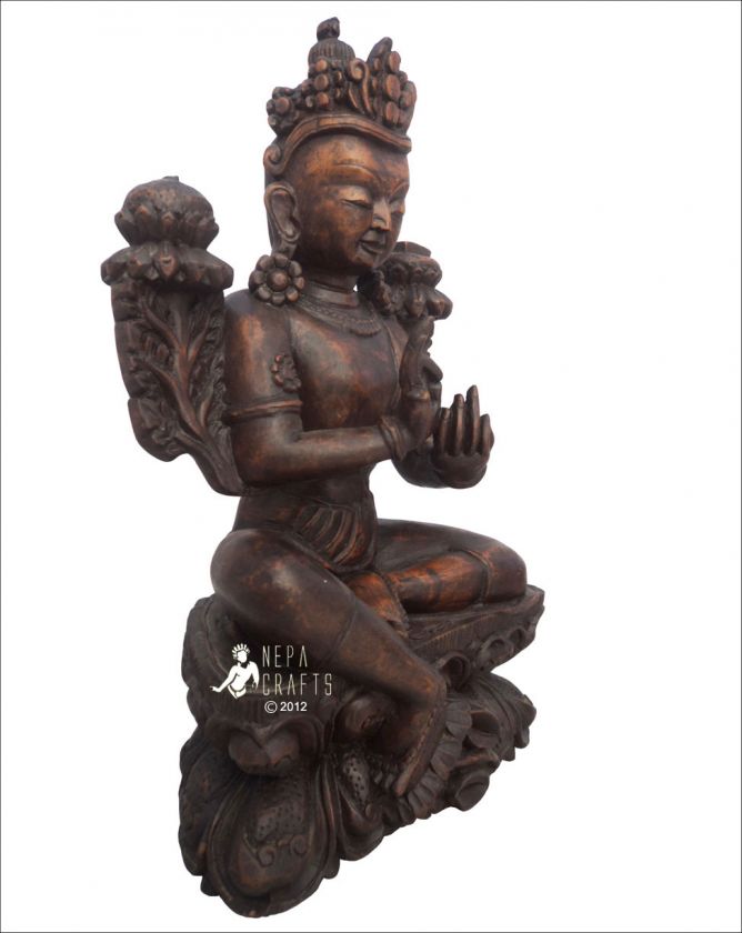 Handcrafted Tara Wooden Statue Newar Arts WTR 02  