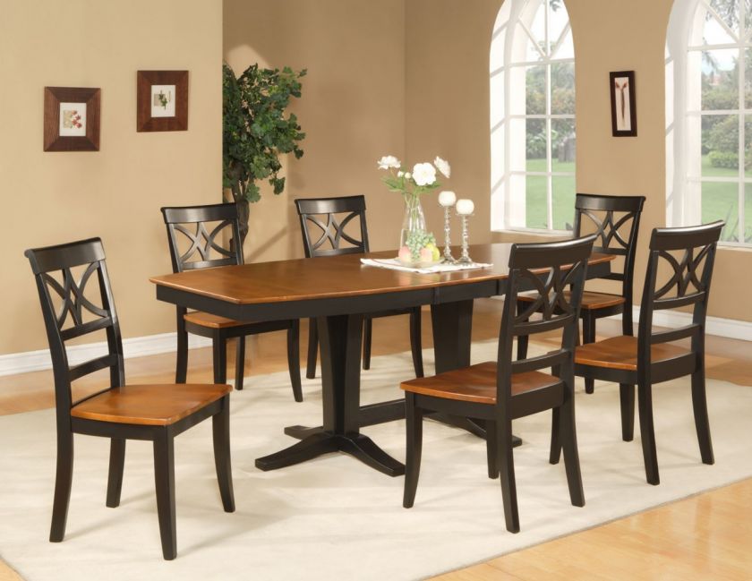 PC DINING ROOM SET TABLE 6 CHAIRS EXTENSION LEAF  