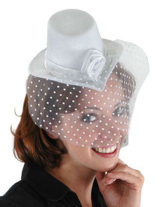 One Size White Little Victorian Top Hat   Victorian Cos  