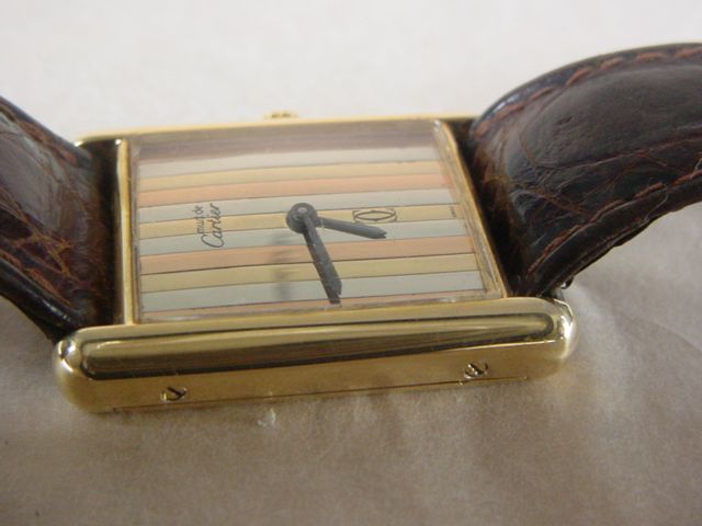 NICE CARTIER TANK GOLD 18K VERMEIL WOMENS WATCH 76783016996  