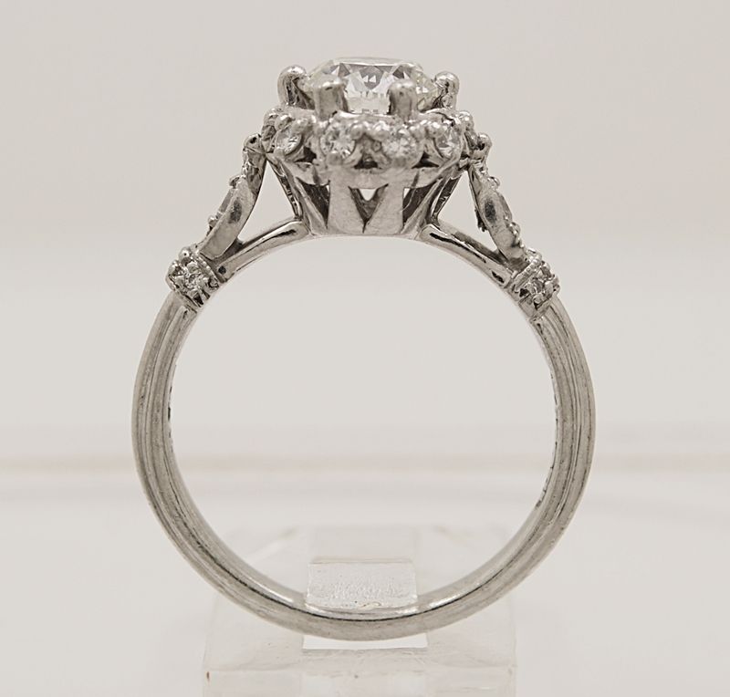Estate Platinum & Diamond Engagement Ring by Tacori J32901  