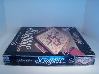 1989 Deluxe Edition Scrabble Crossword Board Word Tile Game by MIlton 