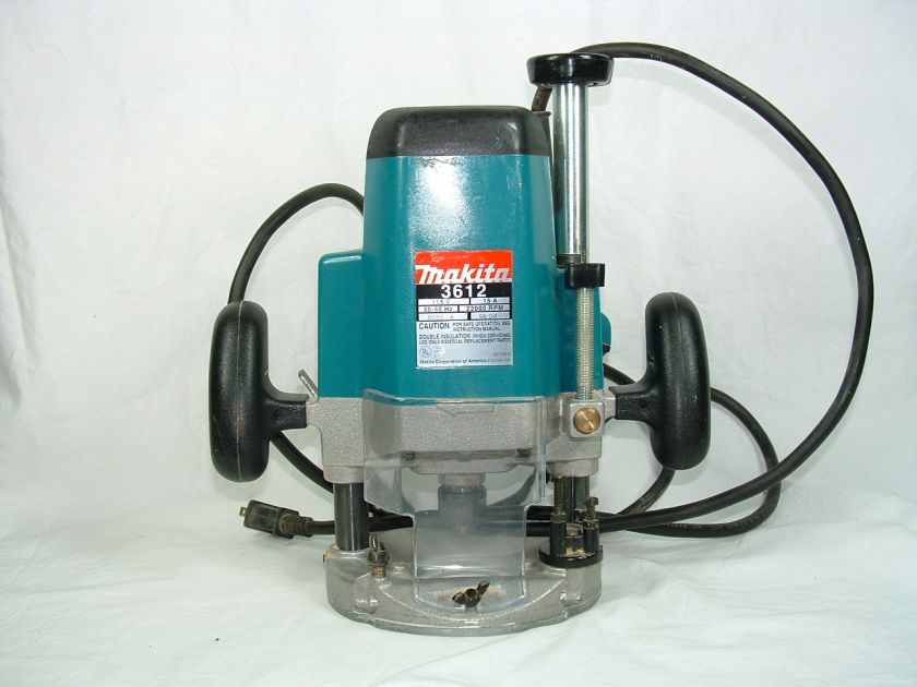 Makita 3612 3 1/4 hp Heavy Duty Plunge Wood Router Used Routers  