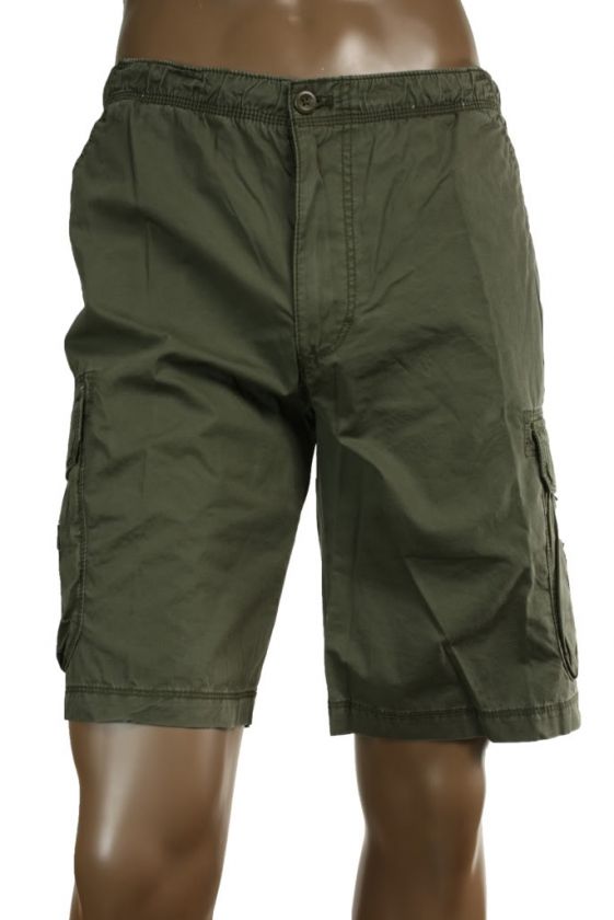 NEW IZOD LAUNDERED DRAWSTRING BEACH CARGO SHORTS  