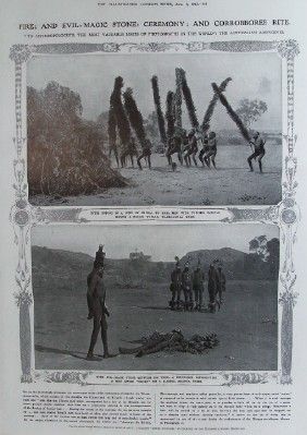 AUSTRALIA WARRAMUNGA TRIBE ABORIGINES EVIL MAGIC c1912  