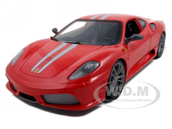   car model of ferrari 430 scuderia red die cast car by hotwheels has