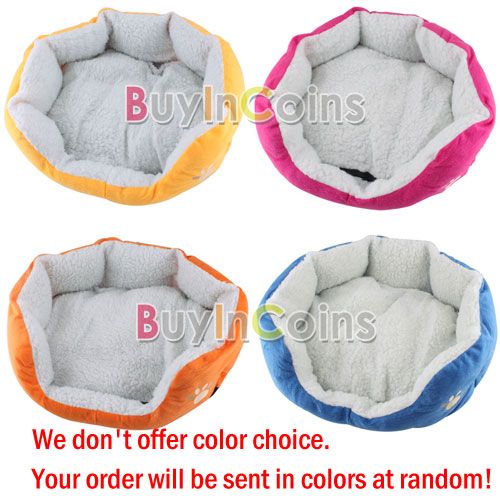 Door Pet Round Puppy Dog Cat Soft Winter Warm Big Bed House Nest 