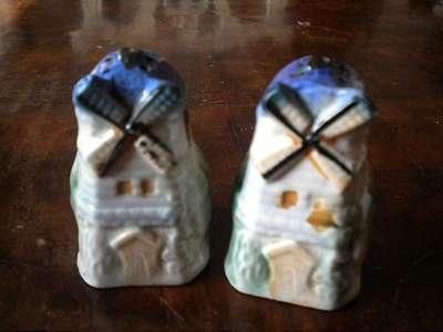 VINTAGE Made in Japan WINDMILL SALT & PEPPER SHAKERS  