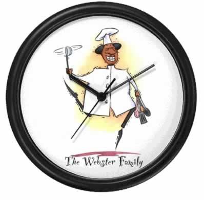 10 inch wall clock with black plastic case. Requires 1 AA battery 