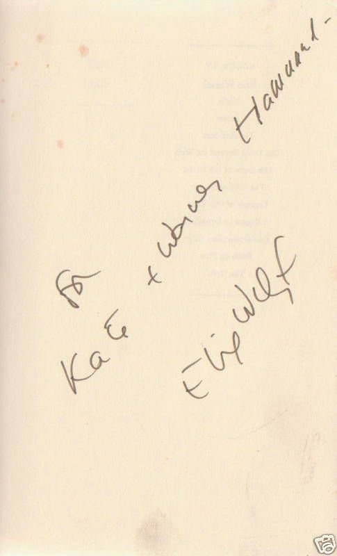 JUDAICA AUTOGRAPH NOBEL WINNER ELIE WIESEL ON HIS BOOK  