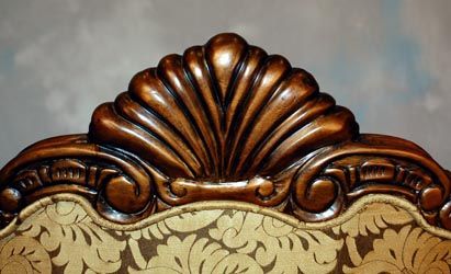 Rococo Upholsetered Sheildback Dining Arm Chairs  