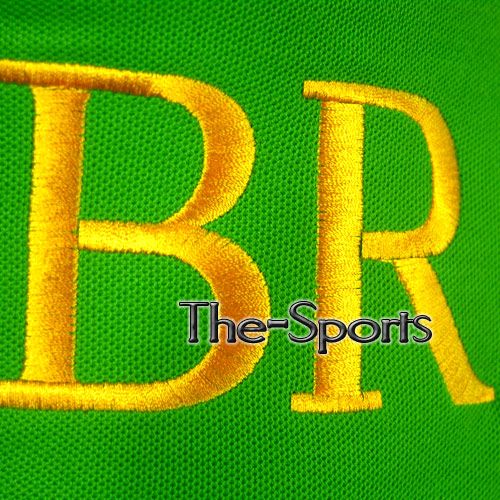 Brazil Football Green Polo T Shirt Soccer Top M / 78S  