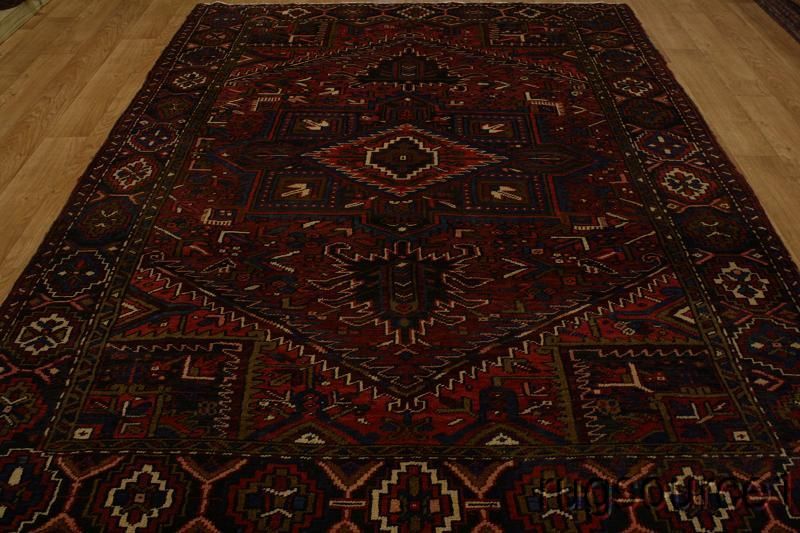 EXCELLENT GEOMETRIC 7X11 HERIZ PERSIAN ORIENTAL AREA RUG WOOL CARPET 