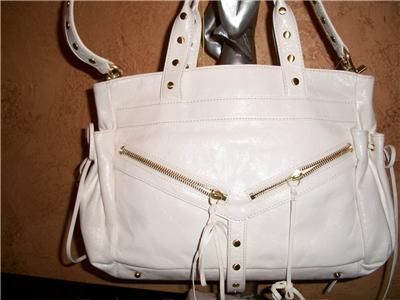 BOTKIER WHITE LEATHER BAG SACHEL TOTE SAC PURSE HANDBAG  