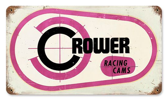 Crower Racing Cams vintaged 8x14 metal sign auto/garage  
