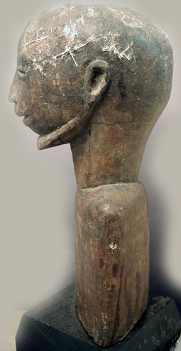   DOGON ANCESTRAL WOODEN BUST STATUE ARTIFACT FIGURE MALI ETHNIX  