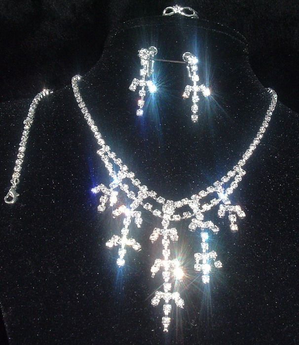 Costume necklace sets Czech rhinestone wholesale 12set  