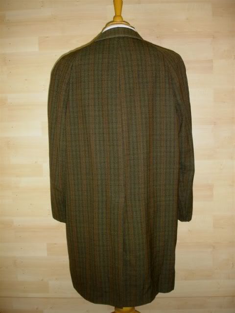 VINTAGE DRUMMONDS SUPERFINE WORSTED TWEED RAINCOAT by DUNN & CO 44 