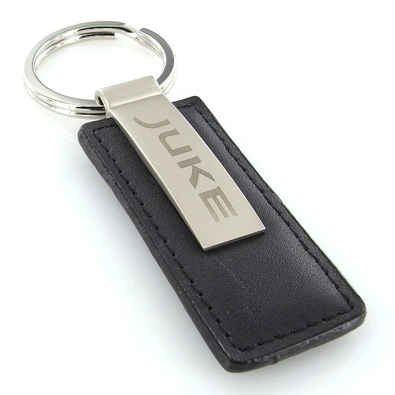 Nissan JUKE Black Leather Rectangular Key Chain  